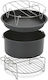 Tefal Set 4 Accessories 20 Cm Easy Fry XXL Tefal XA113010 Air Fryers Pizza Tray Baking Dish Grill Pan Skewer Rack Stainless Steel Non-stick Coating Black