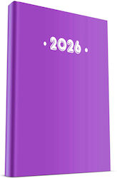 Υδρόγειος Ημερήσιο Planner B6 2026 Μωβ 12x17εκ.