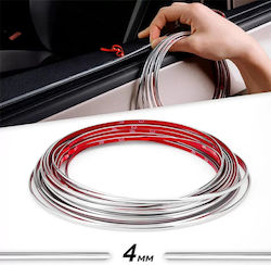 Rulou Ornament Autoadeziv 4mm X 15m Culoare Crom Argintiu