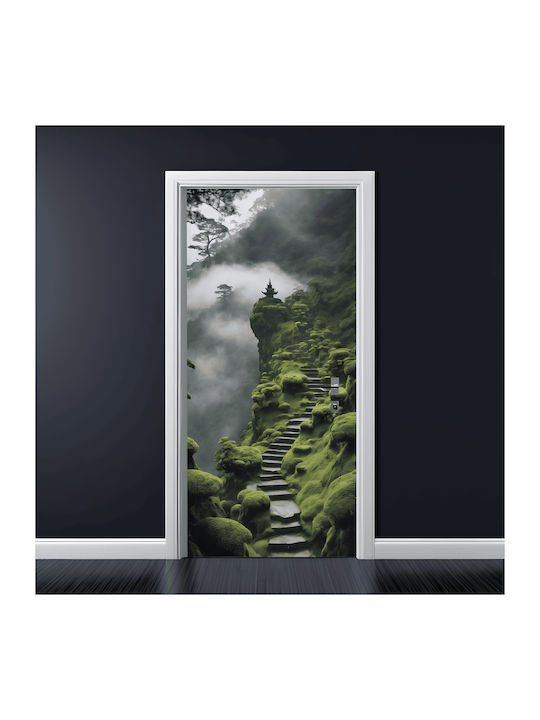 Decor pentru ușă din film colorat imprimat, dimensiune 200 x 90 cm, model Avx-dr17