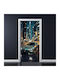 Decor pentru ușă din film colorat imprimat, dimensiune 200 x 90 cm, model Avx-dr09