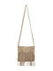 Knitted Women's Flap Bag Beige