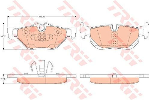 Trw Gdb2050 Brake Pad Set Disc Brake Bmw 1 E87 2003-2013 Rear Axle Other Vehicles