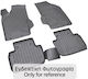 Novline Set of Front and Rear Mats 4pcs Tray Type for Mazda 2 2007-2014 Black