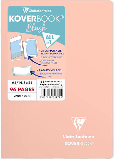 Clairefontaine Notebook 48 Sheets A5 Ruled Red