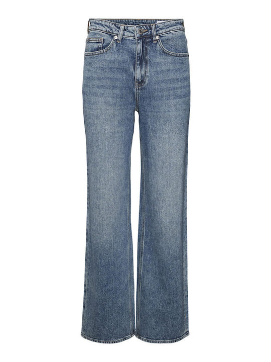 High Waist Women's Jean Trousers in Wide Line