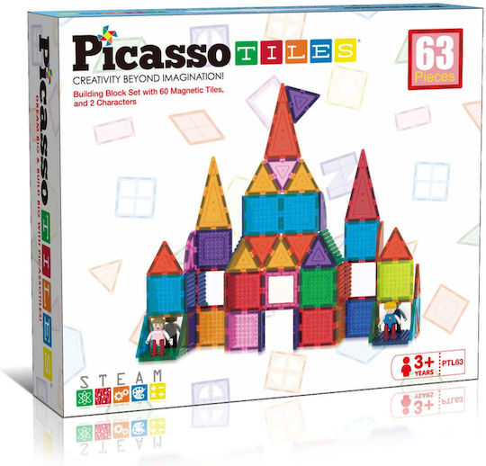 PicassoTiles Магнитна Конструктивна Игра за Деца 3+ години+ Години