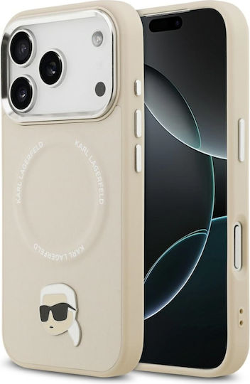 Karl Lagerfeld Umschlag Rückseite Kunststoff / Silikon Beige (iPhone 17 Pro Max)