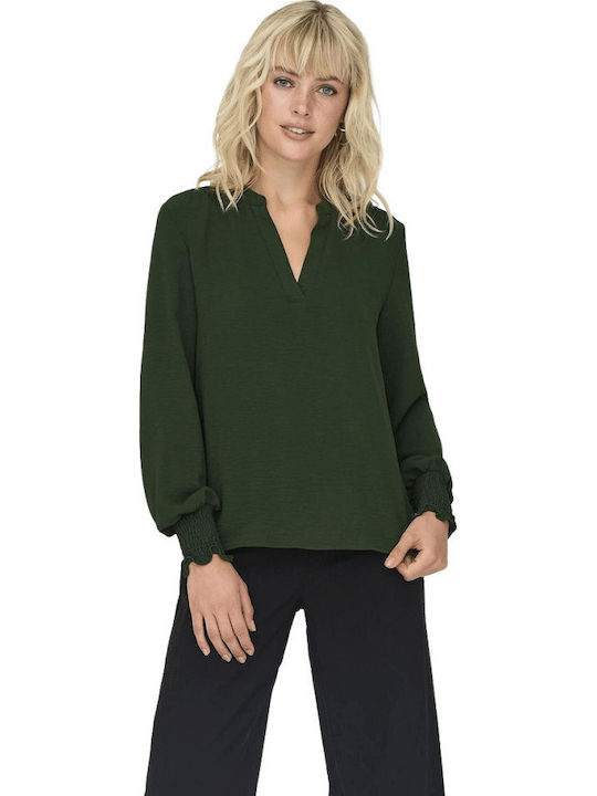 Only Women's Blouse Long Sleeve with V Neckline...