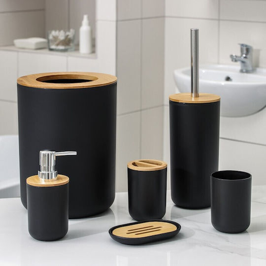 Alista Home Alista Home Bathroom Accessory Set Plastic Black 6 Pieces