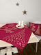 Nima Claus Christmas Tablecloth Square Fabric Red L85xW85cm.