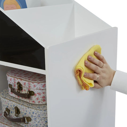 Βιβλιοθήκη Δαπέδου Ξύλινη Λευκή 72.5x40x95.8cm