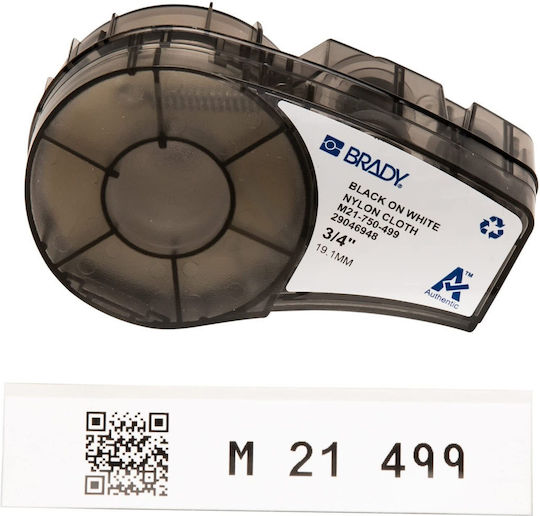 Brady Ταινία Ετικετογράφου 4.88m x 19.05mm σε Μαύρο Χρώμα Συμβατή με Dymo Rhino/IND