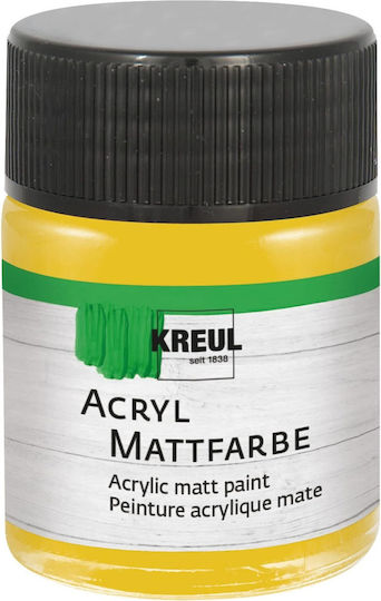 Kreul 75530 Acrylic Matte Paint Gold 50 Ml Glass Creamy Opaque Fast-Drying Water-Based Paint Suitable For Many Different Surfaces