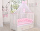 My Sweet Baby Crib Bumpers Braided Inside Pink