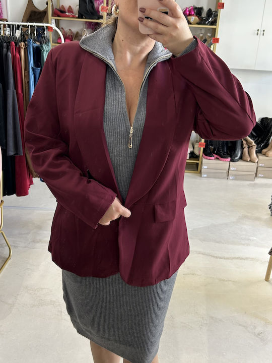Irene Vilou Women's Blazer Burgundy