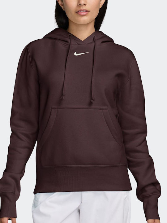 Nike Sportswear Damen Sweatshirt Kapuzen Burgun...