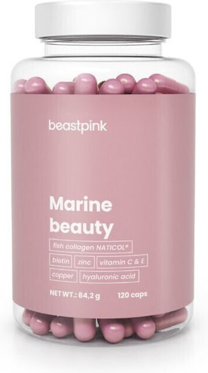 Beast Pink Marine Beauty 900mg Συμπλήρωμα για Υγιές Δέρμα 120 κάψουλες