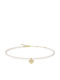 Guess Necklace Choker with design Heart from Gold Plated Steel with Pearls