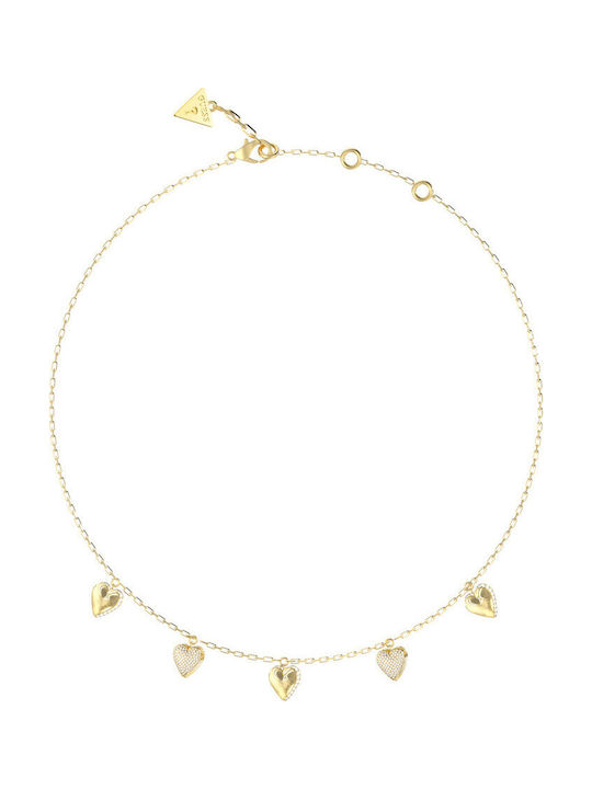 Guess Halskette mit Design Herz aus Vergoldet S...