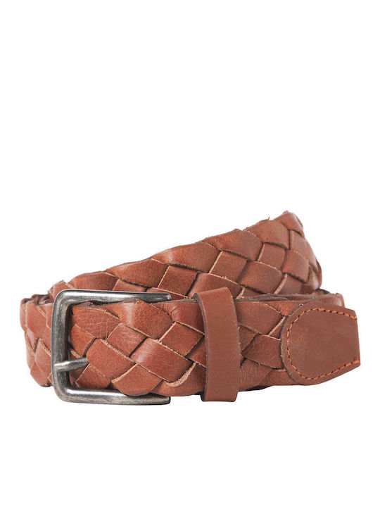 Men's Belt Leather Tabac Brown