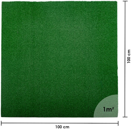 inSPORTline Rubber Gym Floor Puzzle Mat Green 100x100x2cm