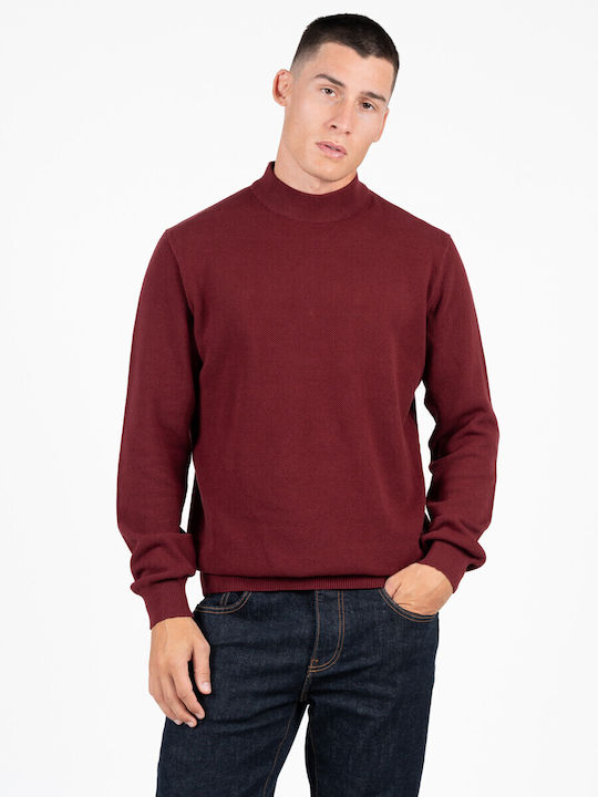 Rebase Πουλόβερ Μακρυμάνικο Burgundy