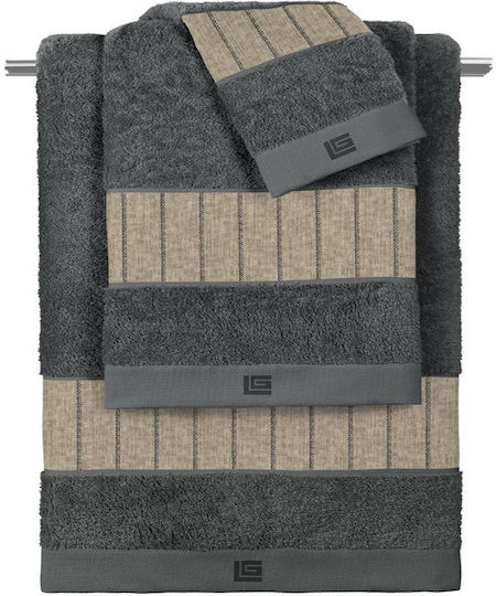 Guy Laroche Set Bath Towels 3 pcs Beverly Anthracite Weight 500gr/m²