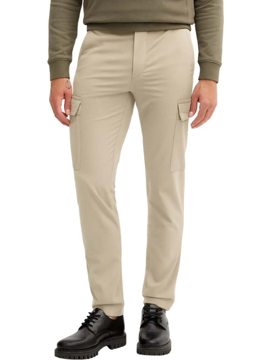 Hugo Boss Trousers Cargo in Slim Fit Beige 50546916-131