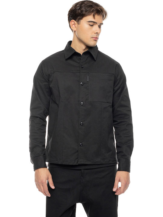 Overshirt Cu Mânecă Lungă Negru