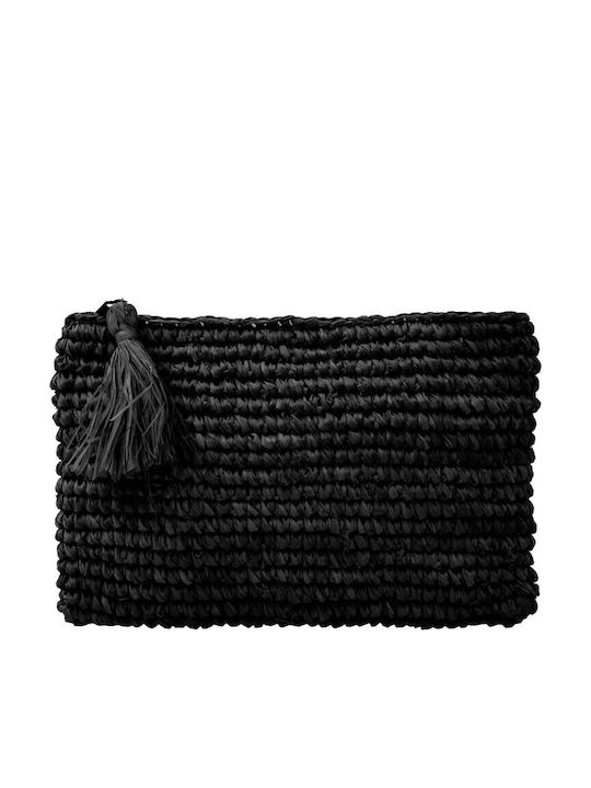 Aquablue Straw Women's Bag Handbag Black