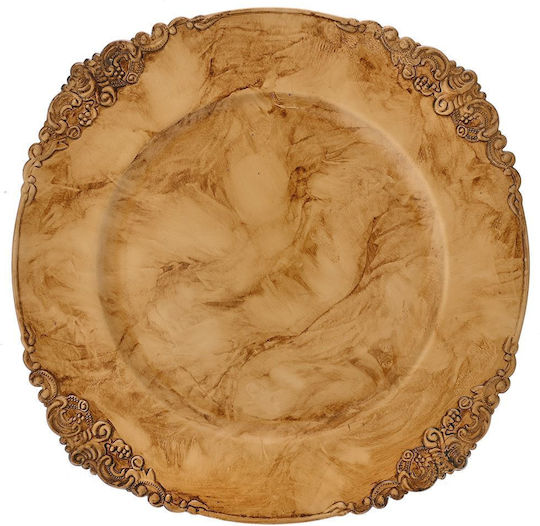 Iliadis Plastic Decorative Platter Gold