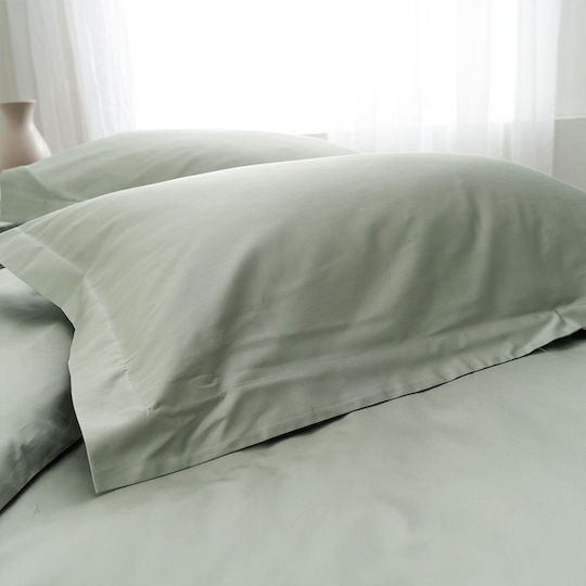 Vesta Home Athena Σεντόνι Υπέρδιπλο με Λάστιχο 160x200+40εκ. Olive