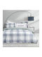 Nima Set Cearșafuri Semi-Dublu 185x260cm. Welcome Blue-green 3buc