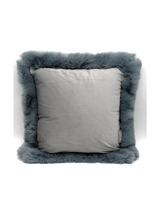 Natural Home Sofa Cushion from Velvet Gray 45x45cm