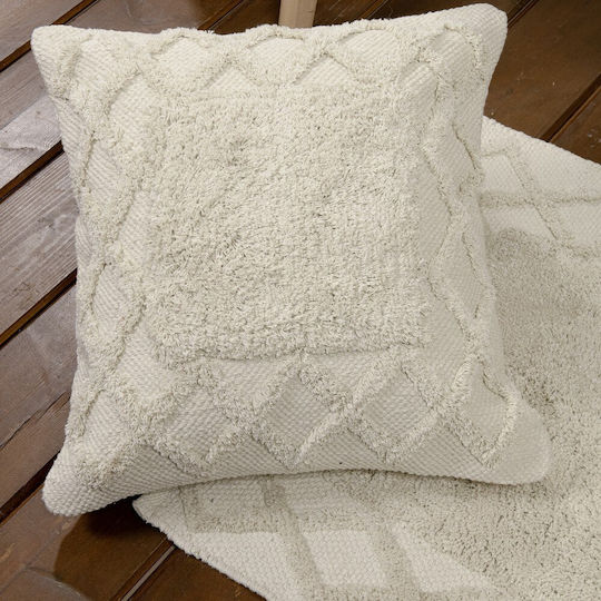 Nima Dekorativer Kissenbezug Linea aus 100% Baumwolle Beige 45x45cm