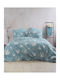Rythmos Duvet Set Single 160x240cm Linie Blue 2pcs 380 GSMGsm