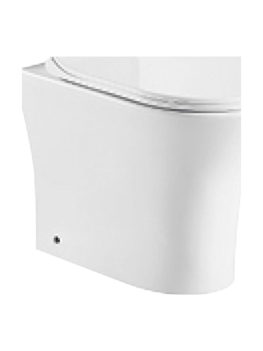 Vinci Cover Λεκάνη Δαπέδου Rimless με Slim Κάλυμμα Soft Close Λευκή Vinci Cover Λεκάνη Δαπέδου Rimless με Slim Κάλυμμα Soft Close Λευκή