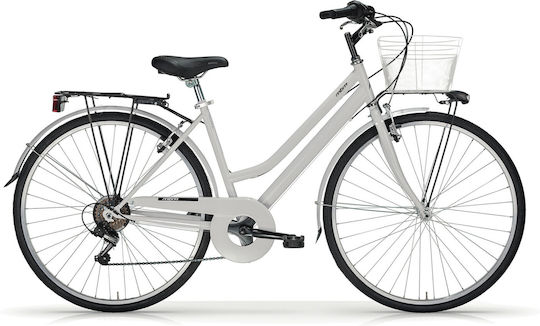 MBM Touring 28" Bicicletă de Oraș Albă cu 6 Nivele de Viteză
