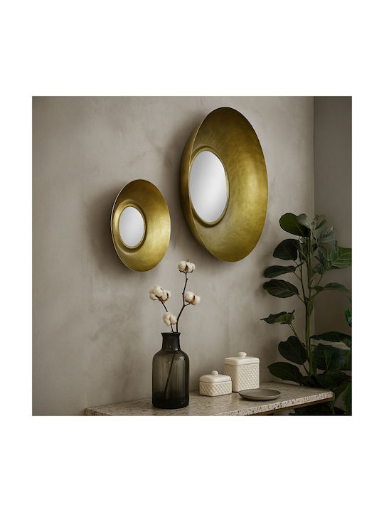 Liberta Ojo Wall Mirror with Yellow Aluminum Frame Diameter 90cm 1pcs