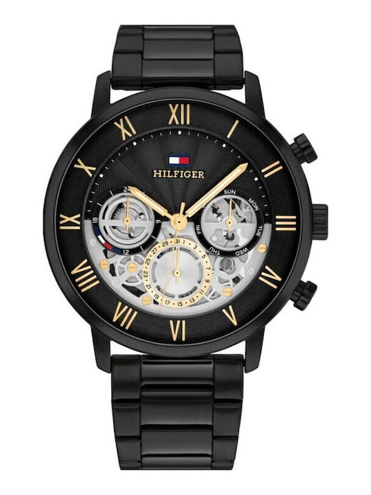 Tommy Hilfiger Ανδρικό Ρολόι Μπαταρίας Μαύρο