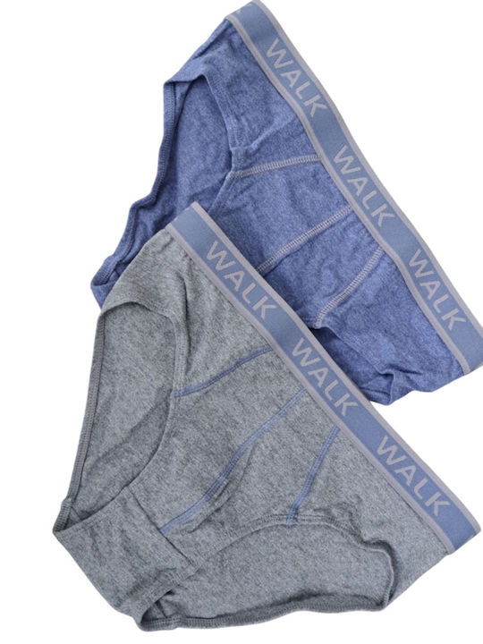 Walk Slipuri pentru bărbați Melange Blue Jean, ...