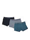 Men's Boxers Black, Dark Green, Medium Grey 3Pack