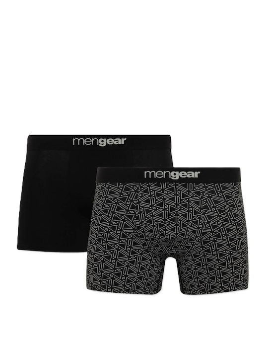 Mengear Herren Boxershorts Grey-Black 2Packung