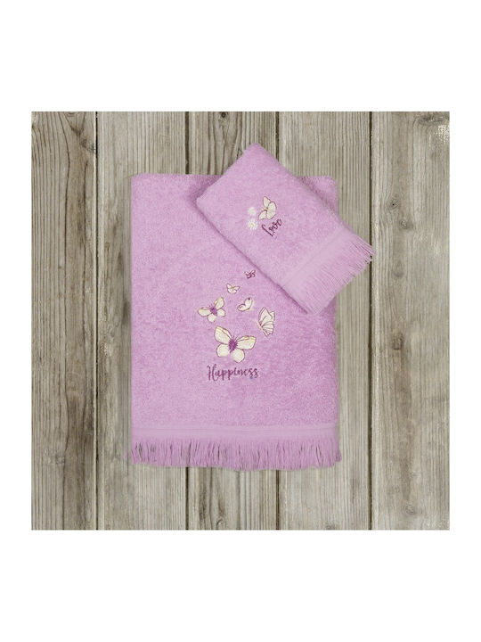 Nima Set of baby towels 2pcs Fuchsia 70 cmx140cm Weight 400gr/m²