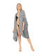 Aquablue Women's Kimono Beachwear Black