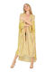 Aquablue Women's Maxi Kimono Beachwear Gold