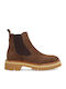 Leather Women's Ankle Boots Brown