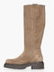 Leder Damenstiefel Beige
