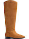 Leder Damenstiefel Tabac Braun